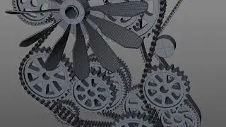 V-Belt and chain-drive (Cinema 4D Animation, Work in Progress)
