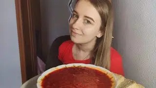 Мукбанг БОРЩ/АСМР ЕДА/Mukbang BORSCH/ASMR FOOD