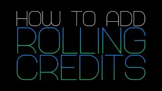 How to add rolling credits in Adobe Premiere Pro.