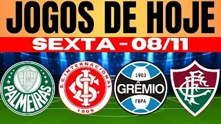 JOGOS DE HOJE | BRASILEIRÃO 2024 I SEXTA-FEIRA 08/11/2024 | JOGOS DE HOJE