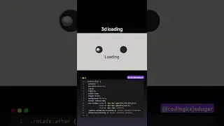 3d loading animation || 
