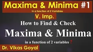 Maxima & Minima #1 of Two Variables in Hindi (M.imp) | Engineering Mathematics