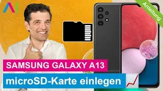Samsung Galaxy A13 - Inserting a microSD card • 💾 • 📲 • 📈 • Instructions | Tutorial