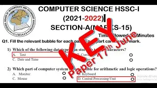 KEY Objective Part Computer Science Paper 2022