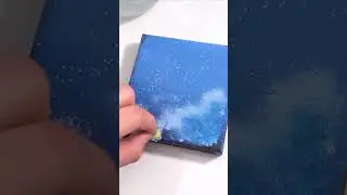aesthetic clouds acrylic painting on mini canvas | 