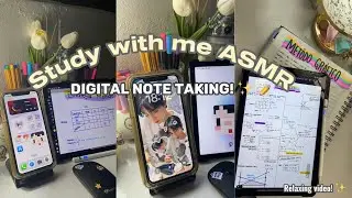 Digital study with me ASMR + how do I use touchnotes!✨📝🦋