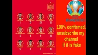 Spain Euro confirmed squad
