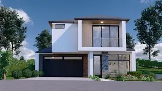 MODERN HOUSE //MODERN ELEVATION GABLE ROOF //ANIMATION