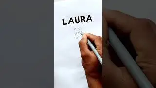 Laura name brand logo #shorts #art #viral #youtubeshorts