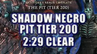 Shadow Necro 2min 29 sec PIT TIER 200 Clear S4 PTR | Diablo 4 Necromancer Build 