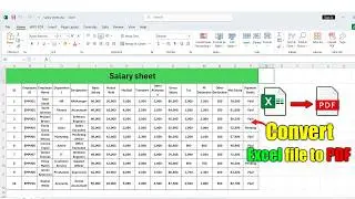 How to convert Excel file into PDF