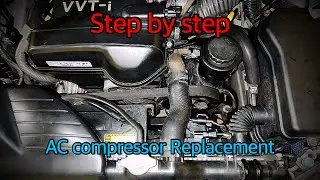 2JZ AC compressor replacement | Lexus | Toyota | GS300 | SC300 | IS300 | complete step by step