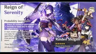 Genshin Impact - Wishing on Raiden Rerun Banner