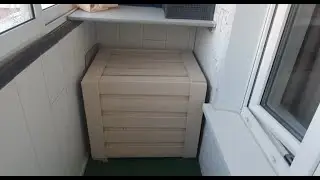 A mini-cellar on the balcony. Storing vegetables in a city apartment during winter.