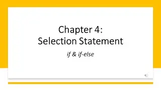DRE1213 Selection statement: if else