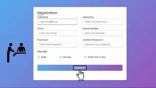Register Sign Up Form Page Design Using Only HTML & CSS