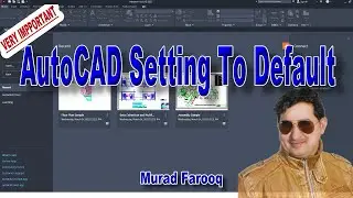 How to reset AutoCAD and AutoCAD Setting To Default |TAB| Tool Palette Command Bar settings.