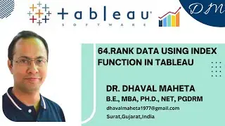 64. Rank Data using Index Function in Tableau || Dr. Dhaval Maheta