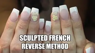 SCULPTED FRENCH ACRYLIC NAILS USING THE REVERSE METHOD | NINJA FAIRY