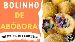 BOLINHO DE ABÓBORA COM RECHEIO DE CARNE SECA