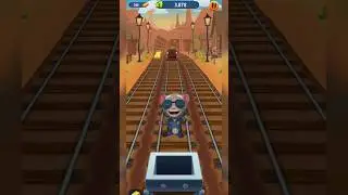 Talking Tom Gold Run 🤩 Officer Tom Ride Train #shorts #talkingtom
