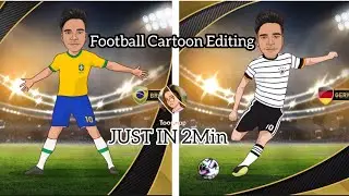 Trending FOOTBALL CARTOON Photo Editing || Just In 60 Sec in Android 🔥 #Shorts