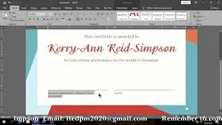 How to Create a Certificate using Microsoft Word Template