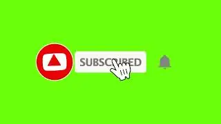 Youtube Subscribe Button Bell Icon Green Screen 🟢 || No Copyright 😍 || Free Download ...