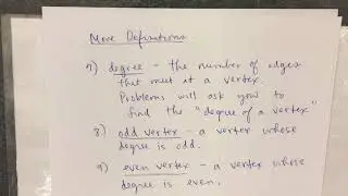 Section 14.1, Video 5, Definitions of degree, odd vertex, even vertex