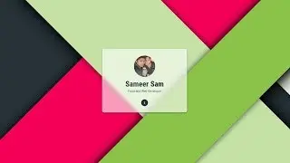 [CSS profile card] Interactive UI profile card design
