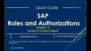 SAP Roles and Authorization - Session - 5 How to Build Authority check in Custom Report.
