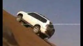 Offroad Prado on steep rock