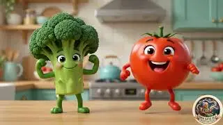 🥕 Dancing Vegetables 🥦 | Healthy Eating Song for Kids | Nursery Rhymes & Kids Songs 🎵