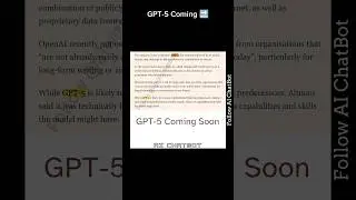 GPT-5 Coming 🔜 | ChatGpt | ChatGpt New Update | AI News #chatgpt #chatgpt5 #chatgpt4 #gpt5 #ai