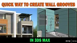 Quick Way to Create Wall Grooves in 3ds Max 2021| how to make grooves in 3ds max