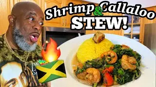 How to cook SHRIMP & CALLALOO STEW! (Grown from DEDDY's LUCIOUS GARDEN!) | Deddy's Kitchen
