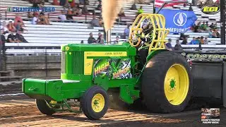 Tractor Pull 2024: ECIPA Lt Lim Mod & 360ci Hot Stock Tractors - Monticello, IA. Great Jones Co Fair