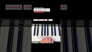 AGLAMA BEN AGLARIM - Easy Piano Tutorial #pianotutorial #learnpiano #ağlamabenağlarım