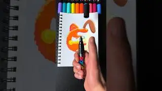 Drawing Garfield Fusion Effect! Satisfying Art! (#shorts)