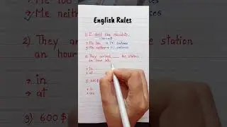English Rules -1 💯👩‍🏫✅️