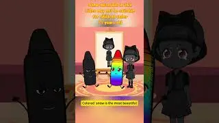 Black Crayon and Colorful Crayon