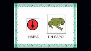 CANCIÓN HABIA UN SAPO. CON PICTOGRAMAS