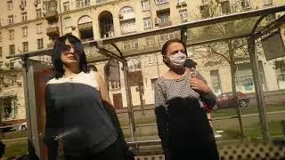 Москва Поездка на автобусе 144(3-я часть) пл. Гагарина-ул. Удальцова. Вид из окна