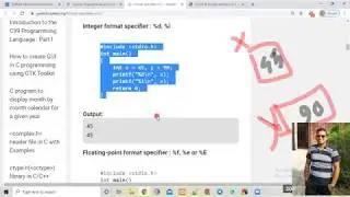 format Specifier in C