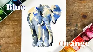 Complimentary Colors in Nature! Paint a Watercolour Elephant