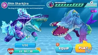 SHIN SHARKJIRA vs ABYSSAURUS! All stats maxed