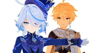 When Furina wanted to protect Aether  [Genshin Impact MMD]