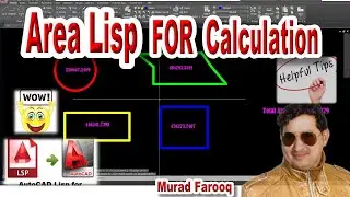 AutoCAD Quick Multi Area Calculation Auto Lisp with one Click |Area Calculation| Autodesk.