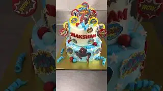 spider man 🕷️ double story cake￼ 🎂 super hero spider man #spiderman #cake #shorts #viralshorts