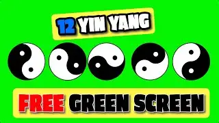 🆓 Free Green Screen 🟢 Chroma key ☯︎ YIN YANG SYMBOL Effect Animation ❌ NO COPYRIGHT ©️ 2024